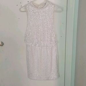 Sequin white dress